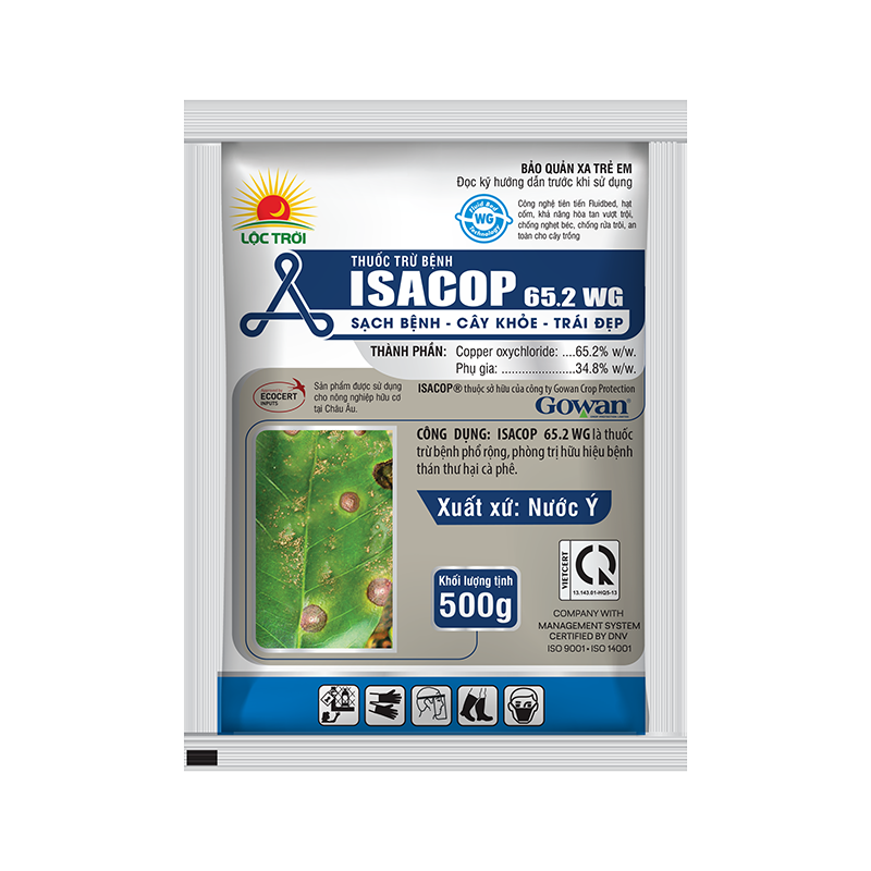 Thuốc trừ bệnh phổ rộng ISACOP 65.2 WG